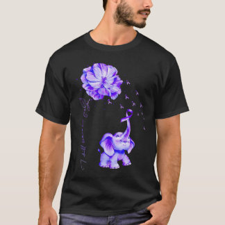 I'Ll Remember For You Purple Elephant Alzheime T-Shirt