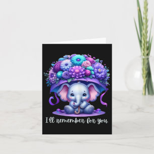 I'll Remember For You Purple Elephant Heimerheimer Card