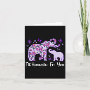 I'll Remember For You Purple Elephant Heimerheimer Card