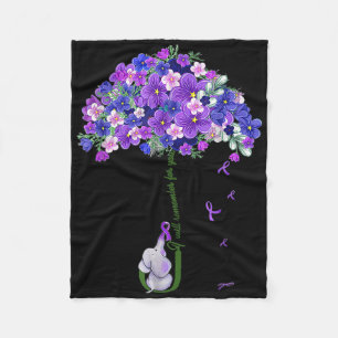 Ill Remember For You Purple Elephant Heimers Aware Fleece Blanket