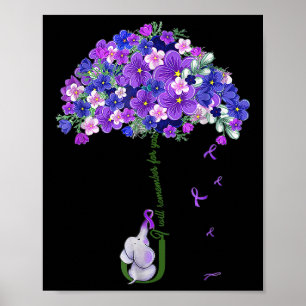 Ill Remember For You Purple Elephant Heimers Aware Poster