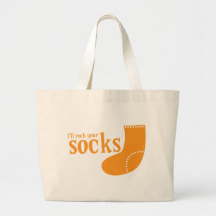 Ill rock your socks large tote bag