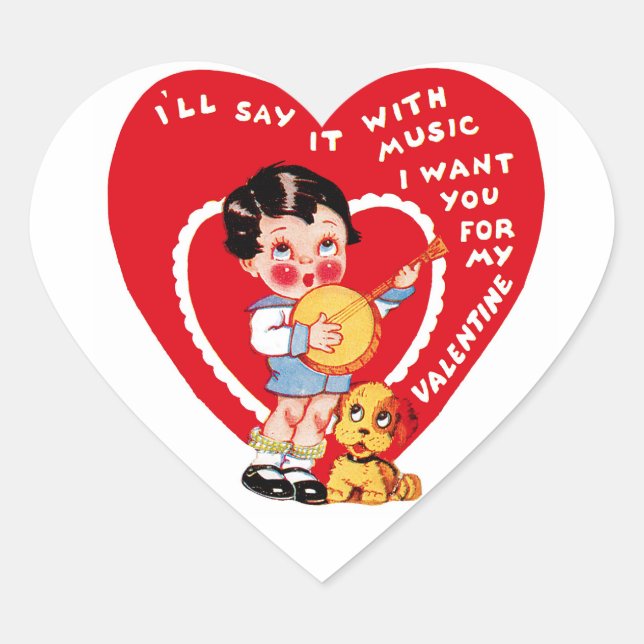 I'll Say It With Music Heart Sticker (Front)