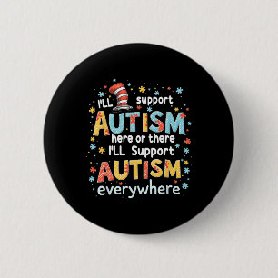 I'll Support Autism Awareness Everywhere Puzzle Pi 6 Cm Round Badge