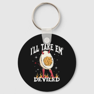 I'll Take Em Deviled Autumn Thanksgiving Funny Dev Key Ring