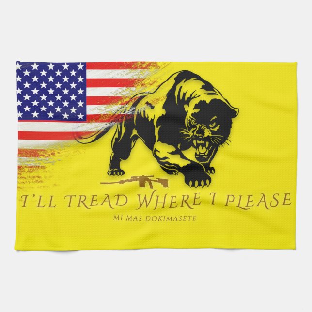 I'll Tread Where I please Tea Towel (Horizontal)