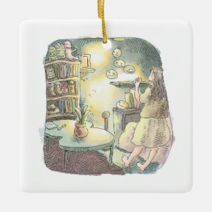 I'll whisper. ceramic ornament