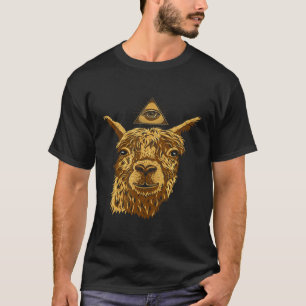 Illamanati Illuminati Llama Alpaca Occult T-Shirt