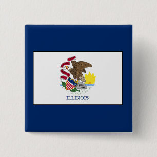 Illinois 15 Cm Square Badge