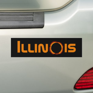 Illinois 2024 Total Solar Eclipse Bumper Sticker