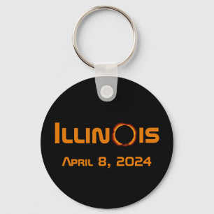 Illinois 2024 Total Solar Eclipse Key Ring