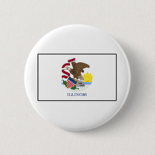 Illinois 6 Cm Round Badge