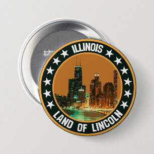 Illinois 7.5 cm round badge