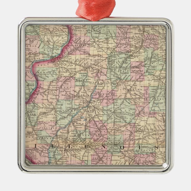 Illinois 9 metal ornament (Front)