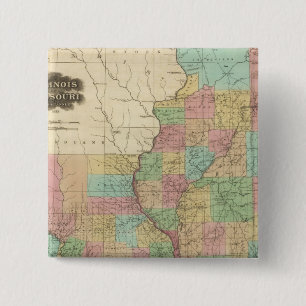 Illinois and Missouri 15 Cm Square Badge