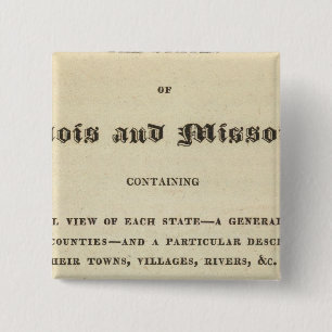 Illinois and Missouri 2 15 Cm Square Badge
