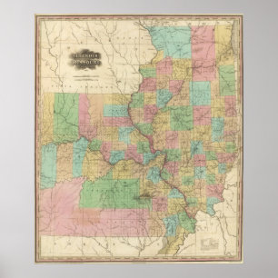 Illinois and Missouri Poster