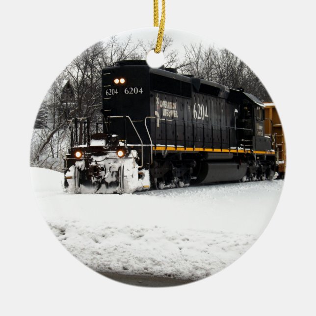 Illinois Central 6204 Ceramic Ornament (Front)