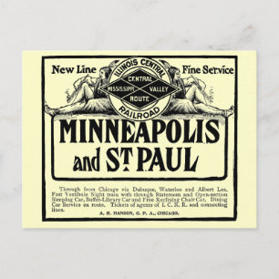 Illinois Central Railroad Post card