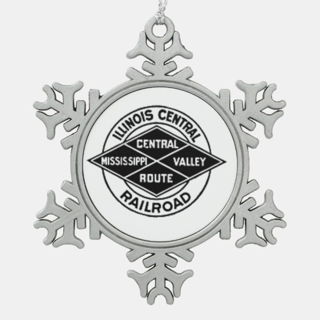 Illinois Central Railroad Vintage Logo Ornament (Front)