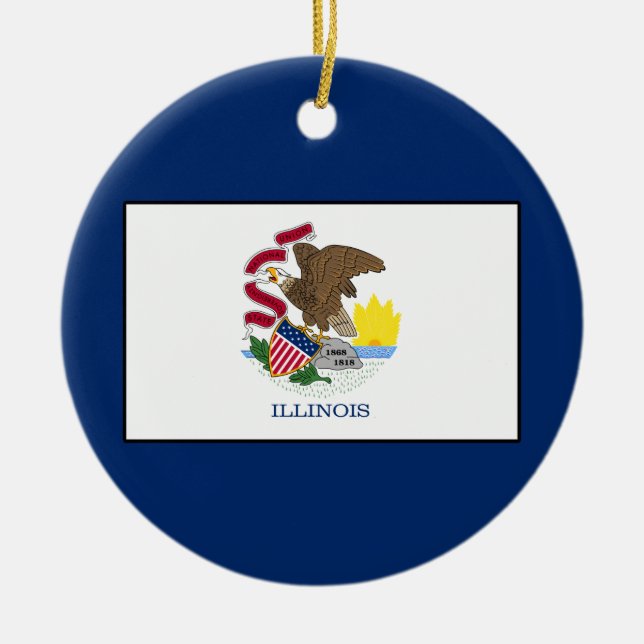 Illinois Ceramic Ornament (Front)