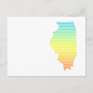illinois chill fade postcard