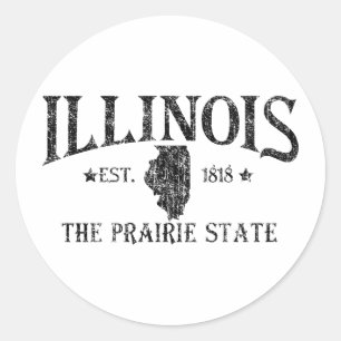 Illinois Classic Round Sticker