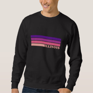 Illinois Colourful Purple Pink 70s Style Retro St Sweatshirt