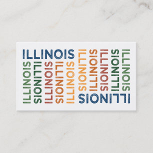 Illinois Cute Colourful Business Card