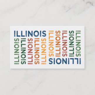 Illinois Cute Colourful Business Card