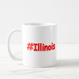 "#Illinois " Cute Design. Buy Now Coffee Mug