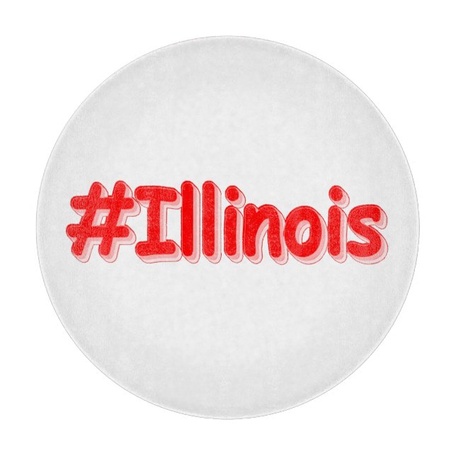 "#Illinois " Cute Design. Buy Now Cutting Board (Front)