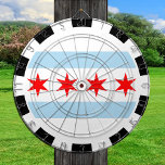 Illinois Dartboard & City Chicago Flag /game board<br><div class="desc">Dartboard: Illinois & City of Chicago flag darts,  family fun games - love my country,  summer games,  holiday,  fathers day,  birthday party,  college students / sports fans</div>