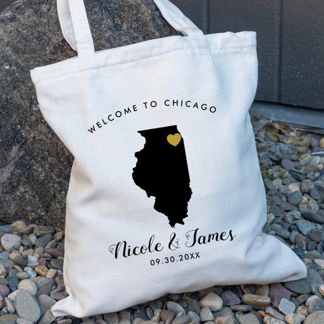Illinois Destination Wedding Welcome Bag Tote (Creator Uploaded)