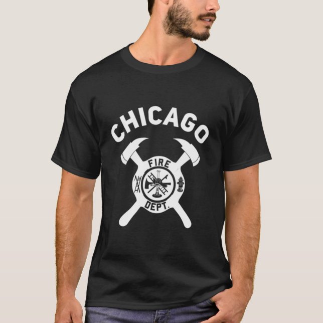 Illinois Fire Department Chicago Firefighter T-Shirt (Front)