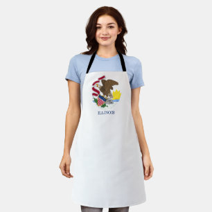 Illinois flag apron