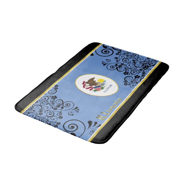 Illinois flag bath mat (Angled)