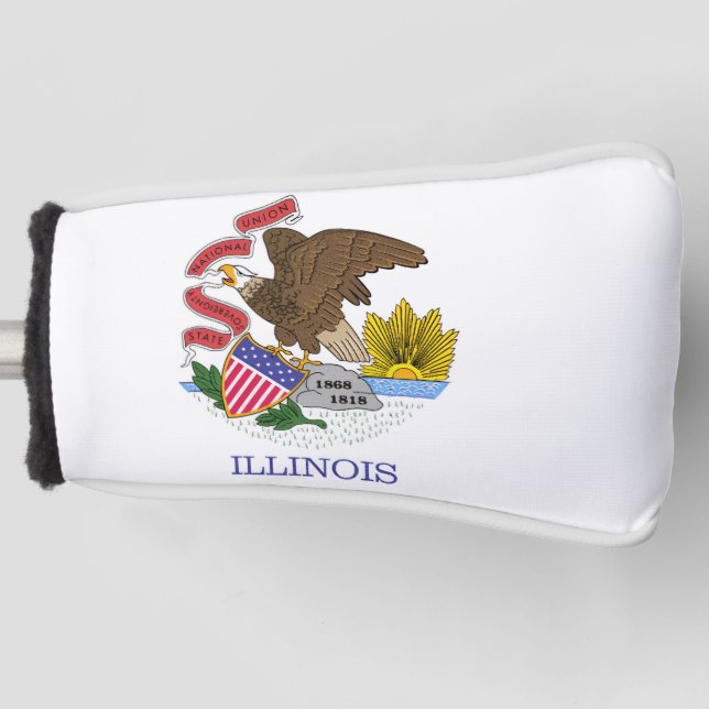 Illinois Flag Golf Head Cover (Front)