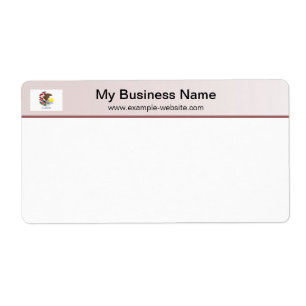 Illinois Flag Header Shipping Label