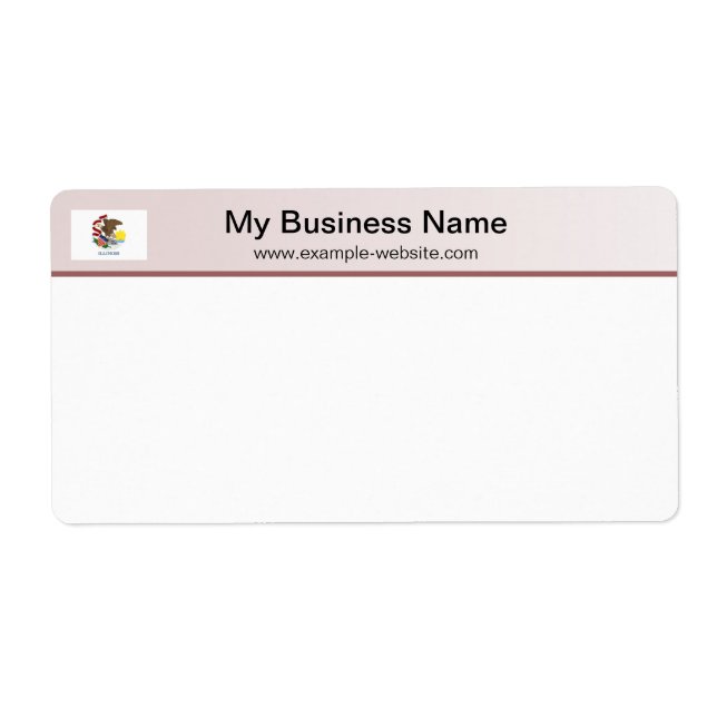 Illinois Flag Header Shipping Label (Front)