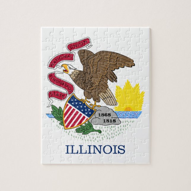ILLINOIS FLAG JIGSAW PUZZLE (Vertical)