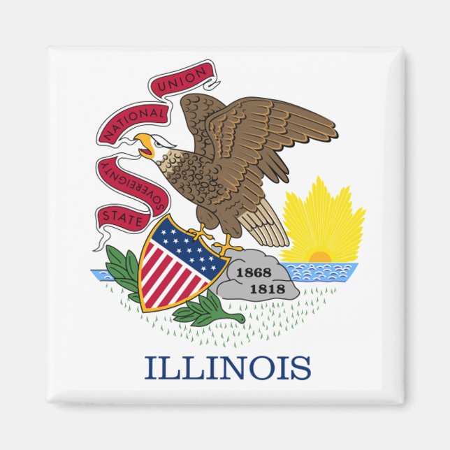 Illinois flag magnet (Front)