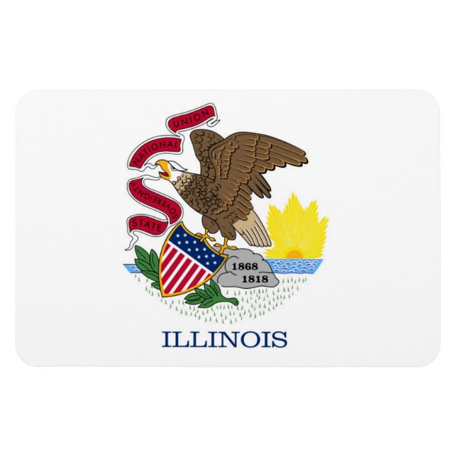 Illinois Flag Magnet (Horizontal)