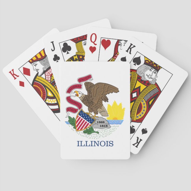 ILLINOIS FLAG PLAYING CARDS (Back)