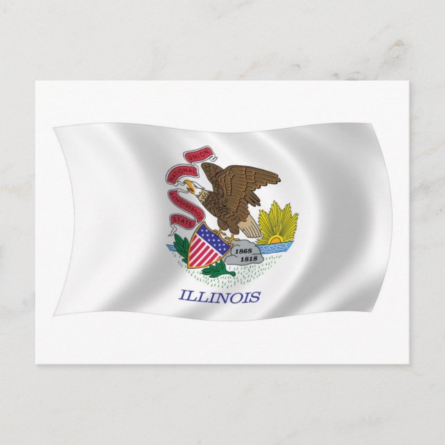 Illinois Flag Postcard (Front)