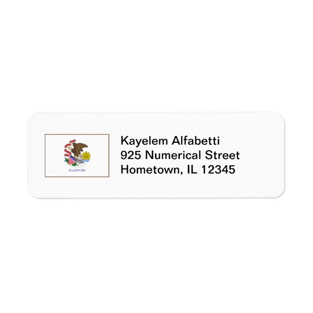 Illinois Flag Return Address Label (Front)
