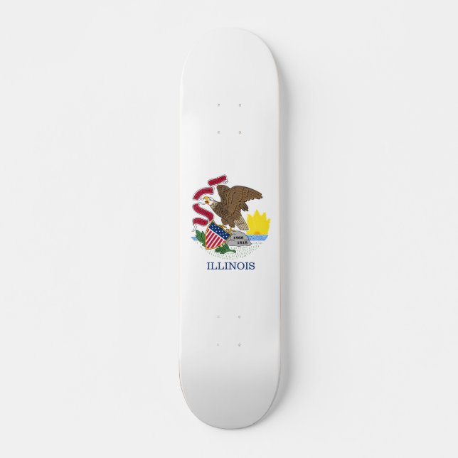 Illinois flag skateboard (Front)
