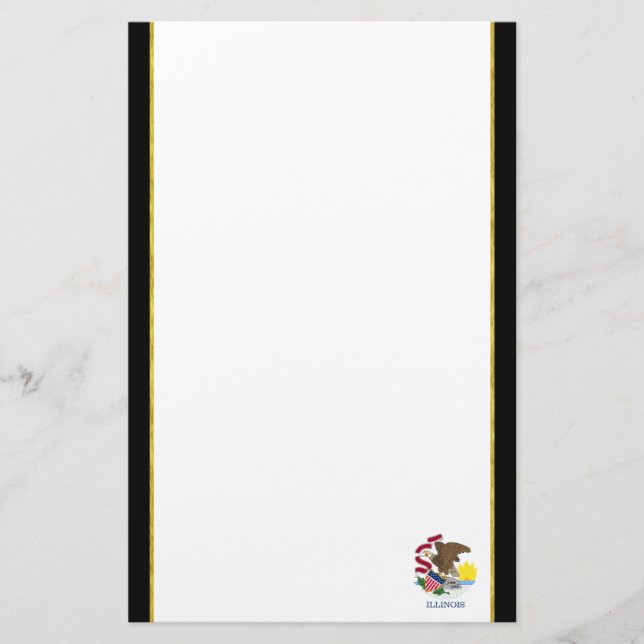 Illinois flag stationery (Front)