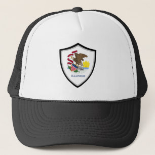 Illinois flag trucker hat