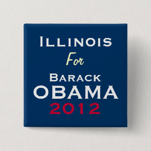 ILLINOIS For OBAMA 2012 Campaign Button